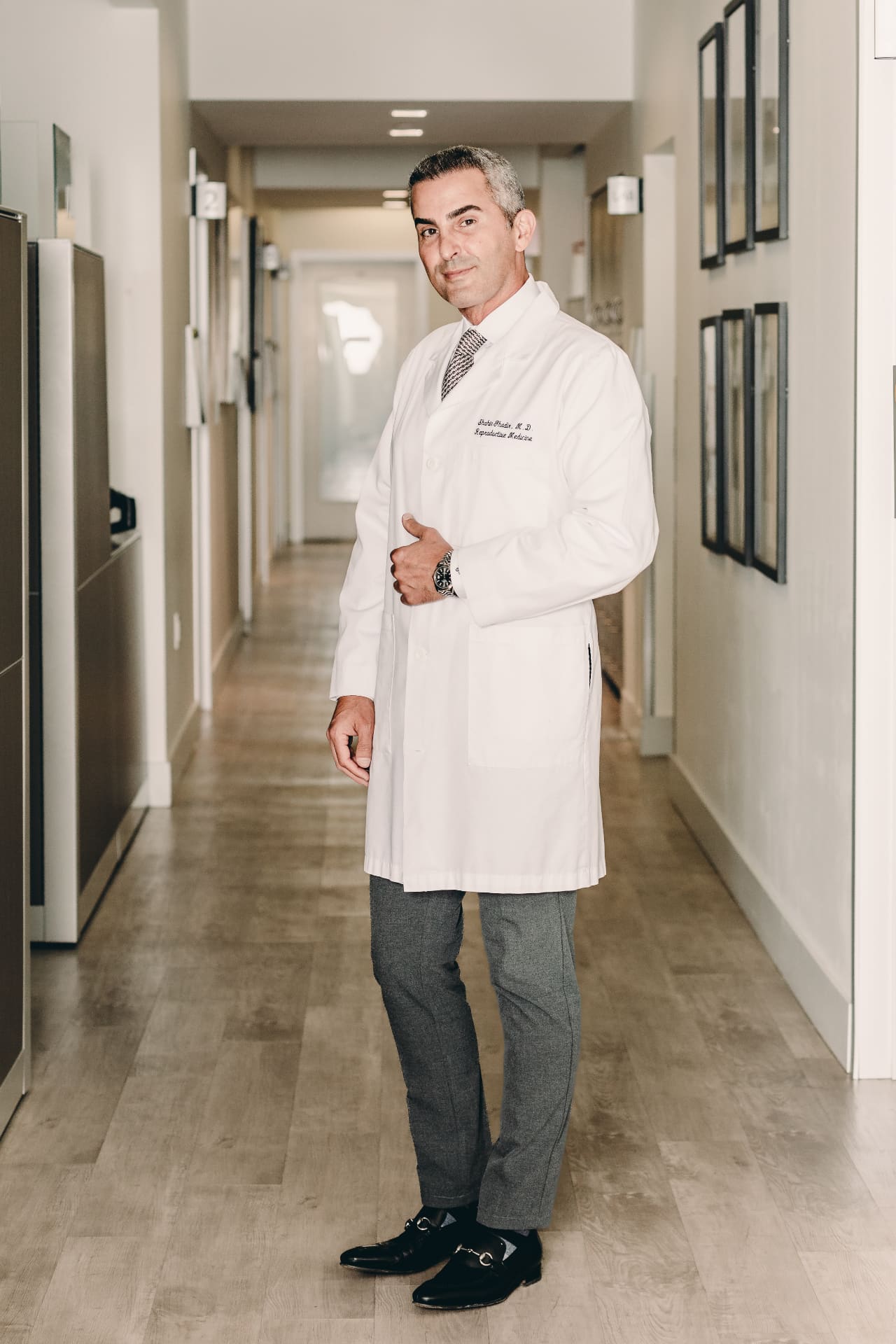 Dr. Ghadir in the clinic corridor